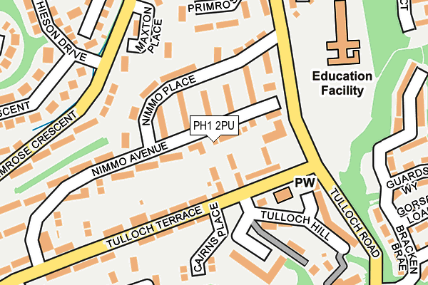 PH1 2PU map - OS OpenMap – Local (Ordnance Survey)