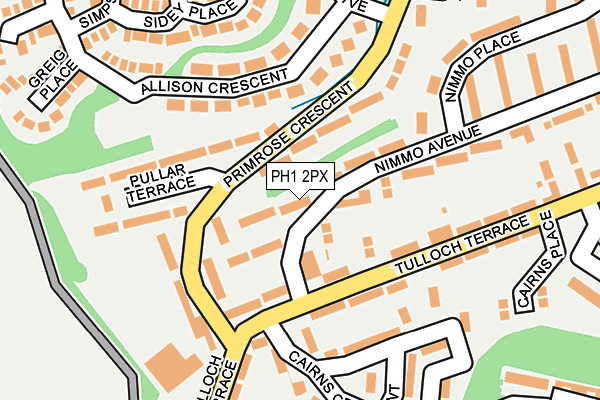 PH1 2PX map - OS OpenMap – Local (Ordnance Survey)