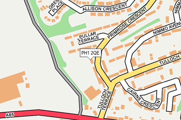 PH1 2QE map - OS OpenMap – Local (Ordnance Survey)