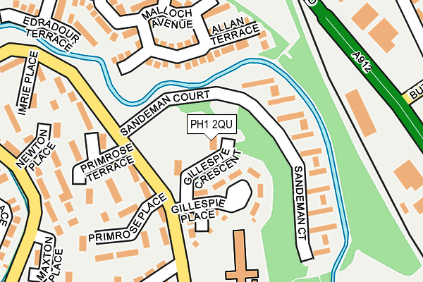 PH1 2QU map - OS OpenMap – Local (Ordnance Survey)
