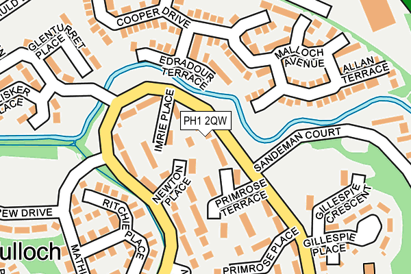PH1 2QW map - OS OpenMap – Local (Ordnance Survey)