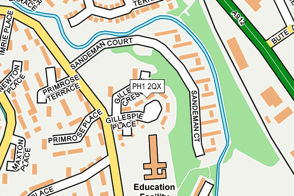 PH1 2QX map - OS OpenMap – Local (Ordnance Survey)