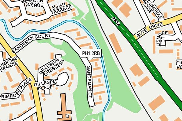 PH1 2RB map - OS OpenMap – Local (Ordnance Survey)