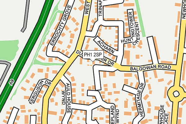 PH1 2SP map - OS OpenMap – Local (Ordnance Survey)