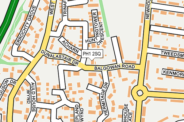 PH1 2SQ map - OS OpenMap – Local (Ordnance Survey)