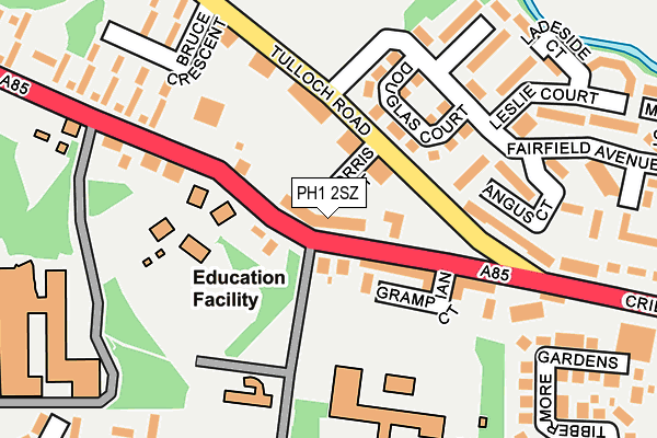PH1 2SZ map - OS OpenMap – Local (Ordnance Survey)