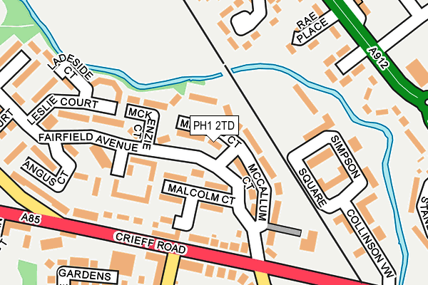 PH1 2TD map - OS OpenMap – Local (Ordnance Survey)