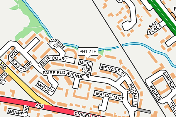PH1 2TE map - OS OpenMap – Local (Ordnance Survey)