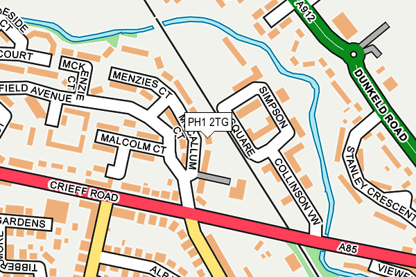 PH1 2TG map - OS OpenMap – Local (Ordnance Survey)