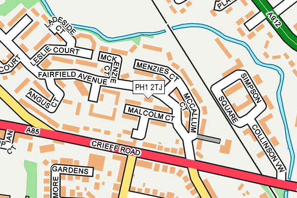 PH1 2TJ map - OS OpenMap – Local (Ordnance Survey)