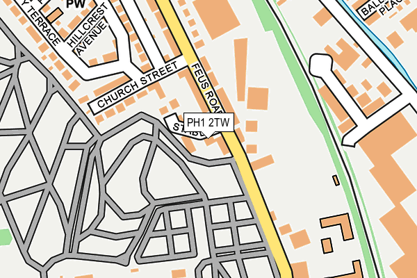 PH1 2TW map - OS OpenMap – Local (Ordnance Survey)