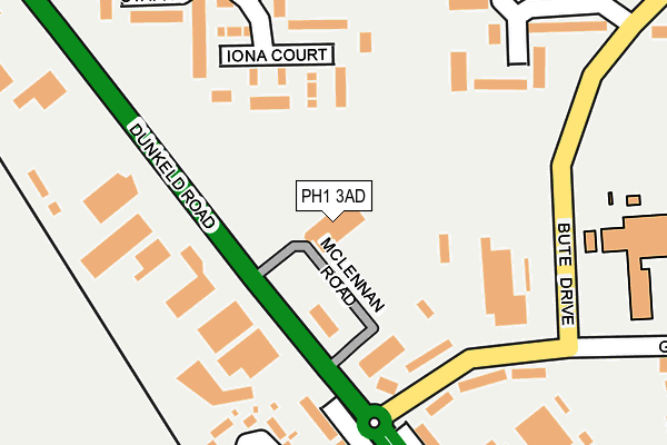 PH1 3AD map - OS OpenMap – Local (Ordnance Survey)