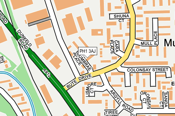 PH1 3AJ map - OS OpenMap – Local (Ordnance Survey)