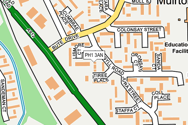PH1 3AN map - OS OpenMap – Local (Ordnance Survey)