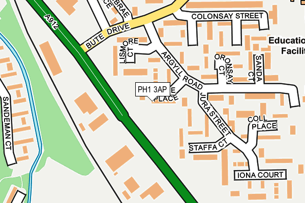 PH1 3AP map - OS OpenMap – Local (Ordnance Survey)