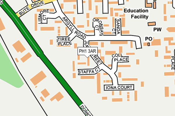 PH1 3AR map - OS OpenMap – Local (Ordnance Survey)