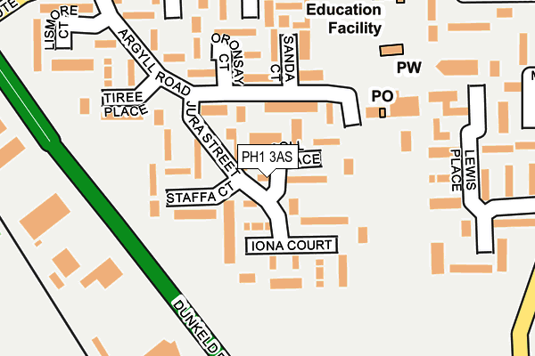 PH1 3AS map - OS OpenMap – Local (Ordnance Survey)