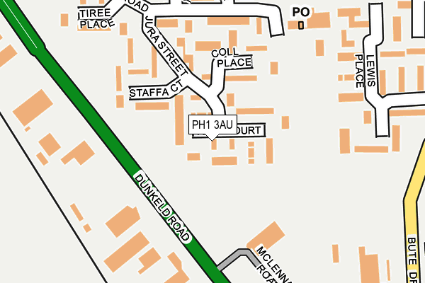 PH1 3AU map - OS OpenMap – Local (Ordnance Survey)