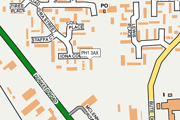 PH1 3AX map - OS OpenMap – Local (Ordnance Survey)