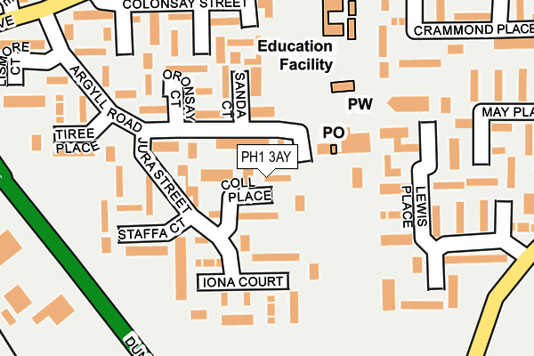PH1 3AY map - OS OpenMap – Local (Ordnance Survey)