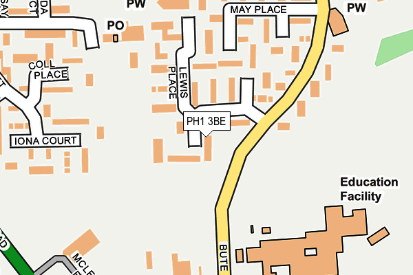PH1 3BE map - OS OpenMap – Local (Ordnance Survey)