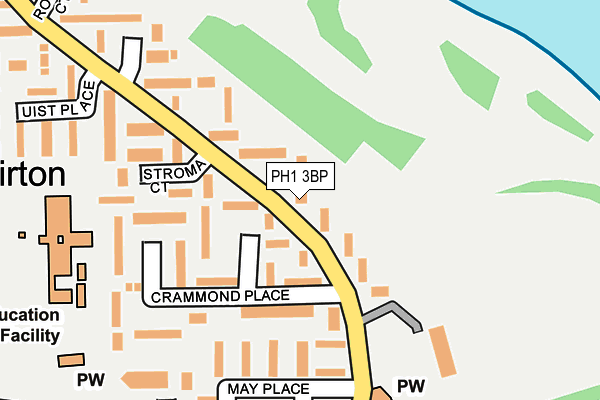 PH1 3BP map - OS OpenMap – Local (Ordnance Survey)