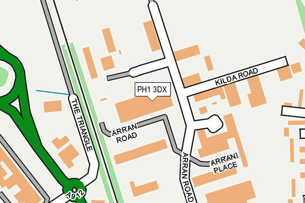 PH1 3DX map - OS OpenMap – Local (Ordnance Survey)