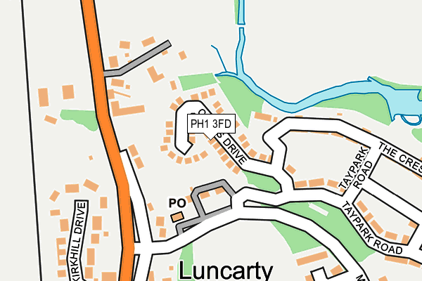 PH1 3FD map - OS OpenMap – Local (Ordnance Survey)