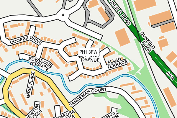 PH1 3FW map - OS OpenMap – Local (Ordnance Survey)