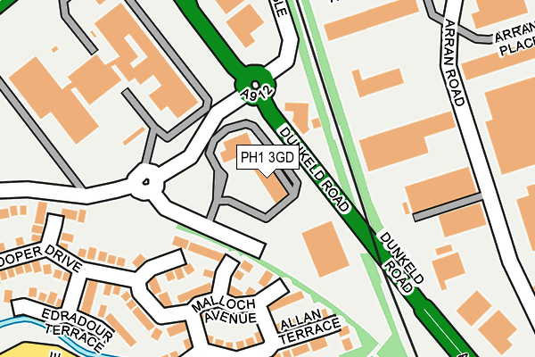 PH1 3GD map - OS OpenMap – Local (Ordnance Survey)