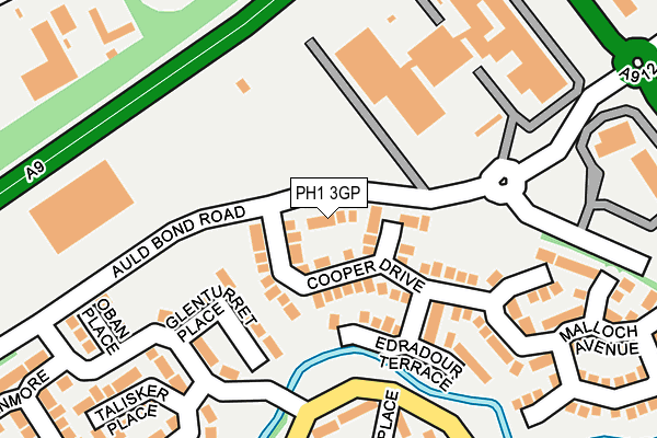 PH1 3GP map - OS OpenMap – Local (Ordnance Survey)