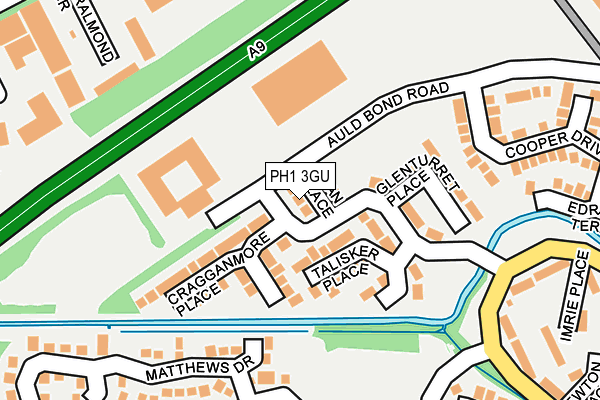 PH1 3GU map - OS OpenMap – Local (Ordnance Survey)