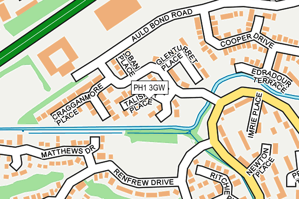 PH1 3GW map - OS OpenMap – Local (Ordnance Survey)