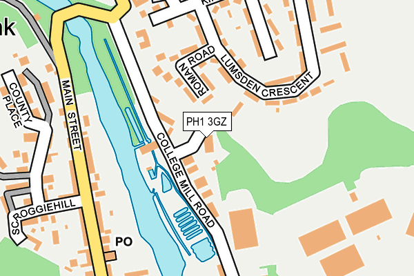 PH1 3GZ map - OS OpenMap – Local (Ordnance Survey)