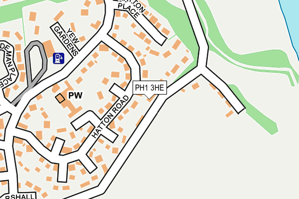 PH1 3HE map - OS OpenMap – Local (Ordnance Survey)