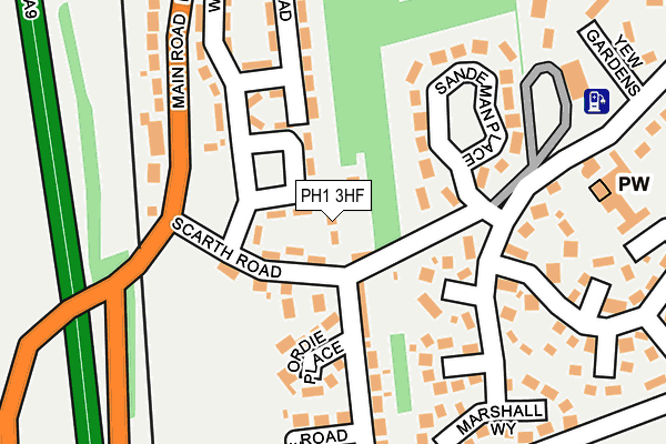 PH1 3HF map - OS OpenMap – Local (Ordnance Survey)