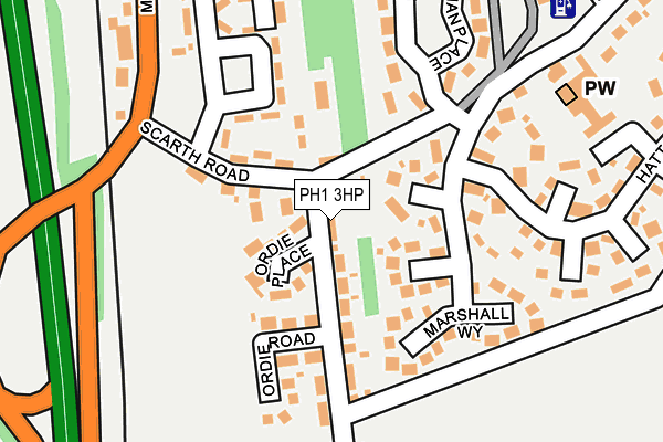 PH1 3HP map - OS OpenMap – Local (Ordnance Survey)
