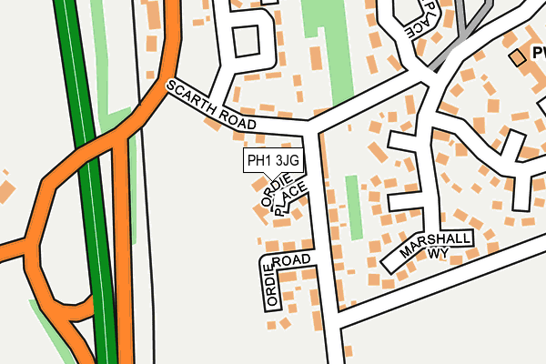 PH1 3JG map - OS OpenMap – Local (Ordnance Survey)