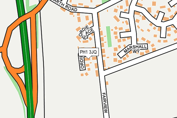 PH1 3JQ map - OS OpenMap – Local (Ordnance Survey)