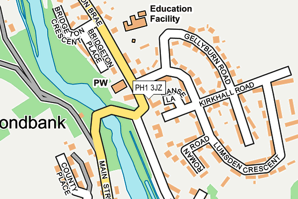 PH1 3JZ map - OS OpenMap – Local (Ordnance Survey)