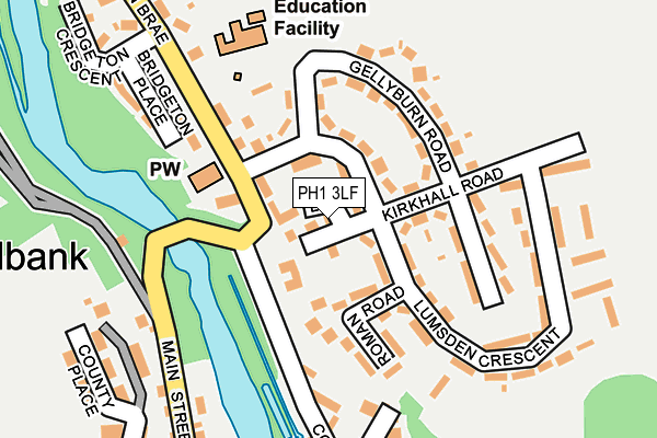 PH1 3LF map - OS OpenMap – Local (Ordnance Survey)