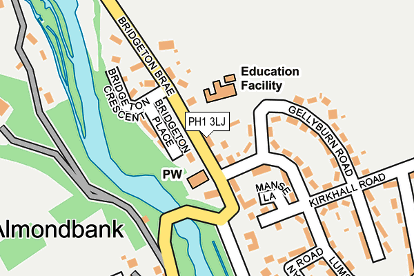 PH1 3LJ map - OS OpenMap – Local (Ordnance Survey)