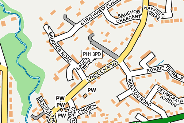 PH1 3PD map - OS OpenMap – Local (Ordnance Survey)
