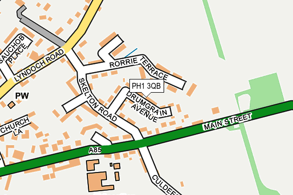 PH1 3QB map - OS OpenMap – Local (Ordnance Survey)