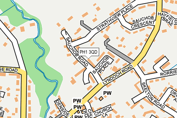 PH1 3QD map - OS OpenMap – Local (Ordnance Survey)