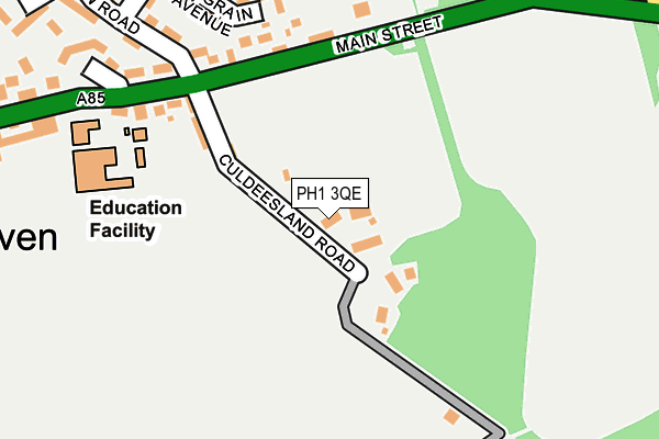 PH1 3QE map - OS OpenMap – Local (Ordnance Survey)