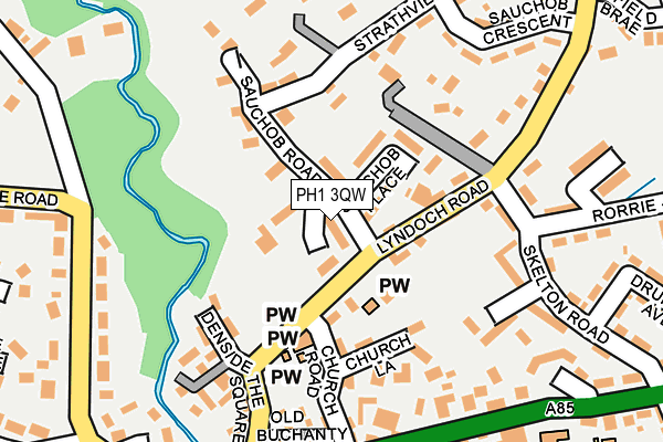 PH1 3QW map - OS OpenMap – Local (Ordnance Survey)