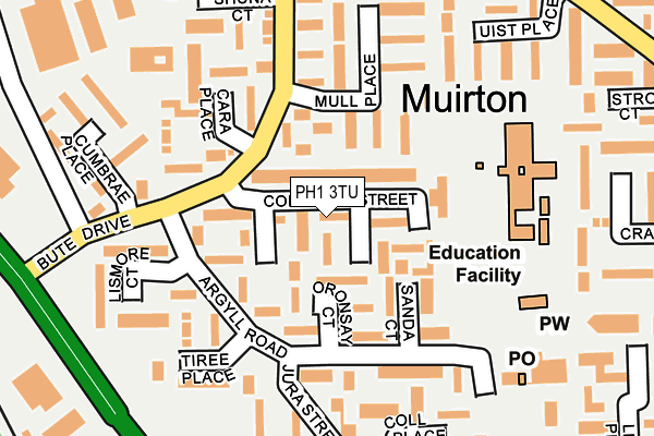 PH1 3TU map - OS OpenMap – Local (Ordnance Survey)