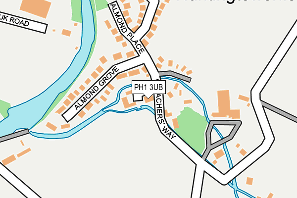 PH1 3UB map - OS OpenMap – Local (Ordnance Survey)
