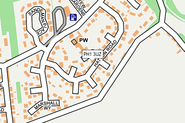 PH1 3UZ map - OS OpenMap – Local (Ordnance Survey)